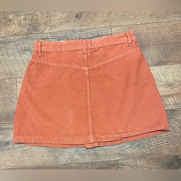 Free People 100% Cotton Ray Corduroy Button Down Mini Skirt Size 4/8 - Picture 5 of 5